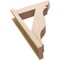 Ekena Millwork 5 1/2-in W x 18-in D x 26-in H Funston Slat Rough Cedar Woodgrain TimberThane Outlooker, Primed Tan OUTUR055X18X26FST24RCPR - alternate 5